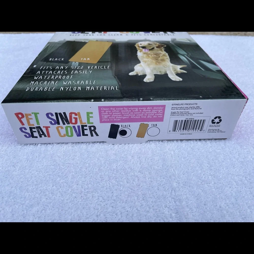 New in package.  Fine Pet Single seat cover for pets. - Picture 2 of 4